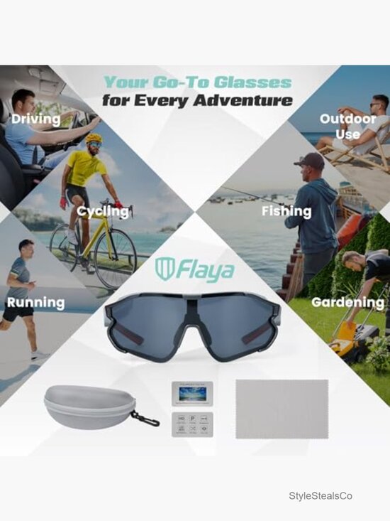 Polarized Sport Sunglasses UV Protection TR90 Frame
